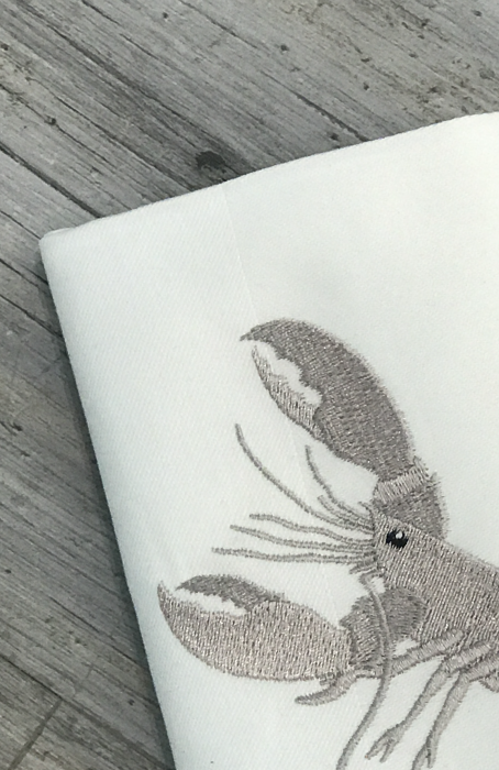 - Damast - Serviette 50 x 50 cm - Hummer taupe